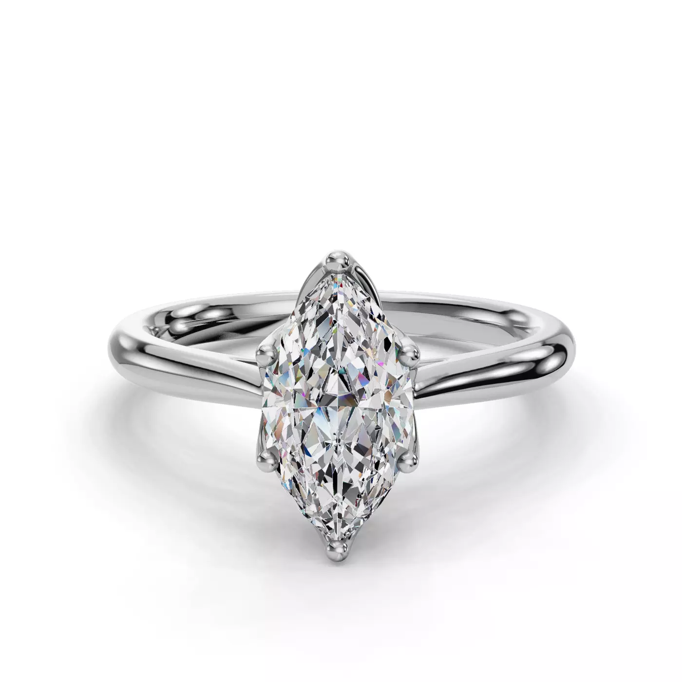 The Majestic V-Prong Marquise Solitaire alternate view