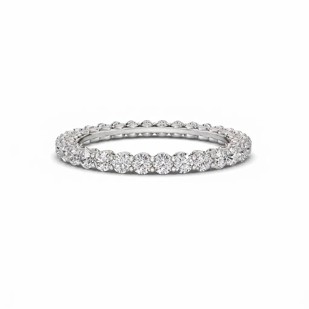 Hidden Heart Scalloped Lab Diamond Eternity Ring alternate view