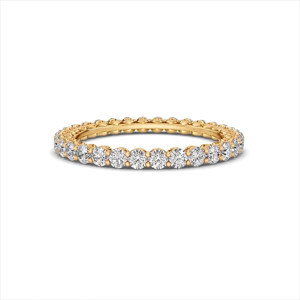Hidden Heart Scalloped Lab Diamond Eternity Ring