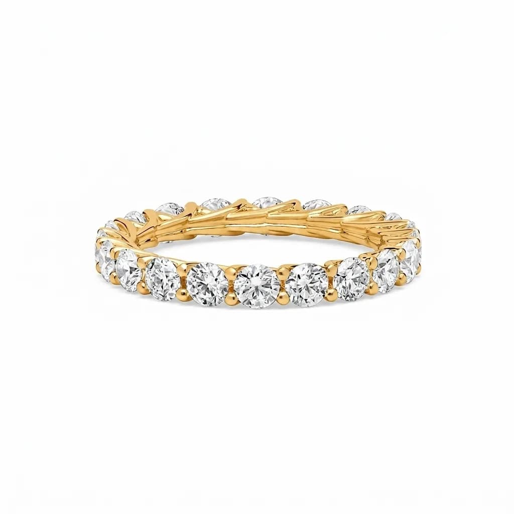 Intertwined Prong Round Diamond Ring