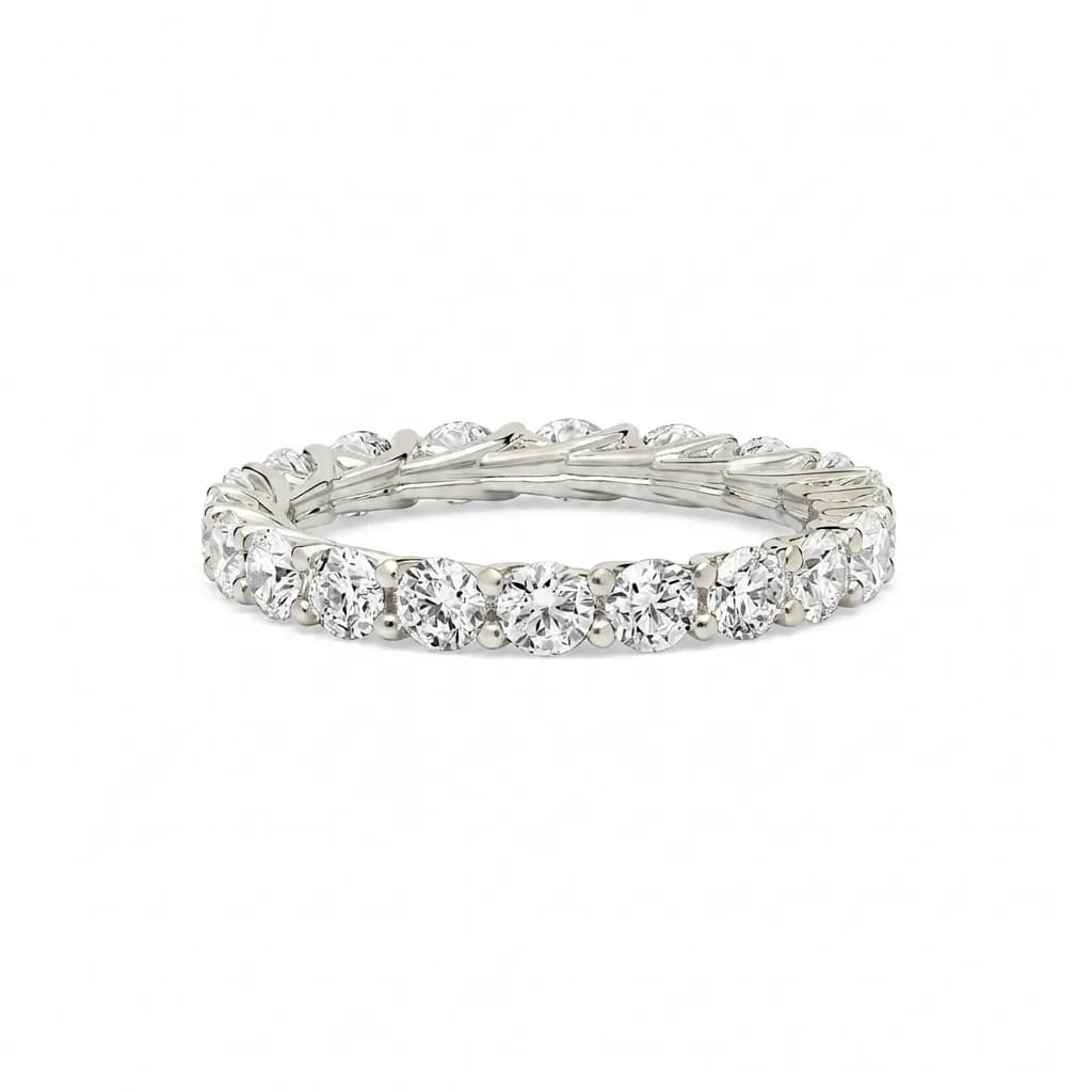 Intertwined Prong Round Diamond Ring alternate view