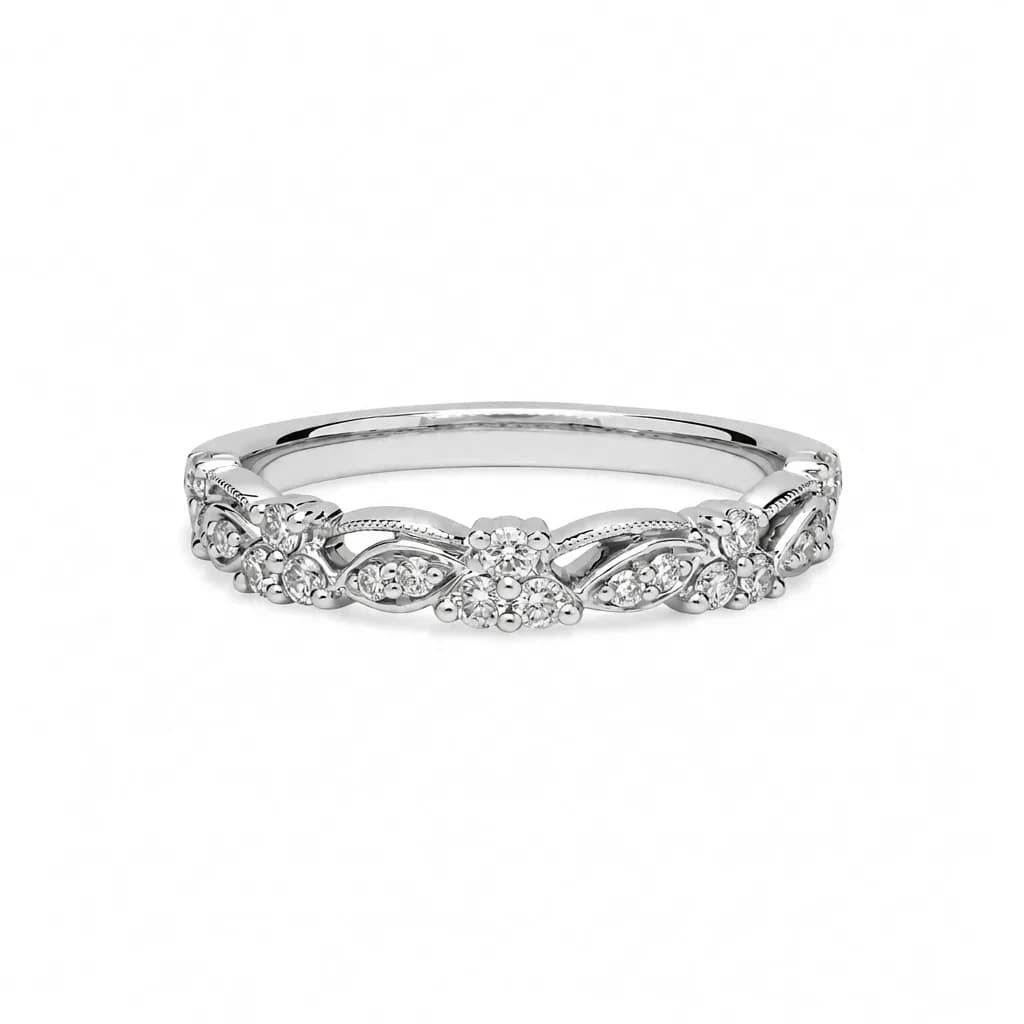 Romantic Woven Floral Diamond Ring alternate view