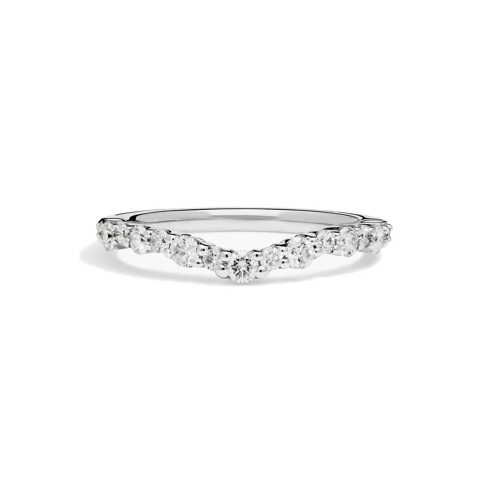 Sweeping Curve Diamond Half-Eternity Ring alternate view