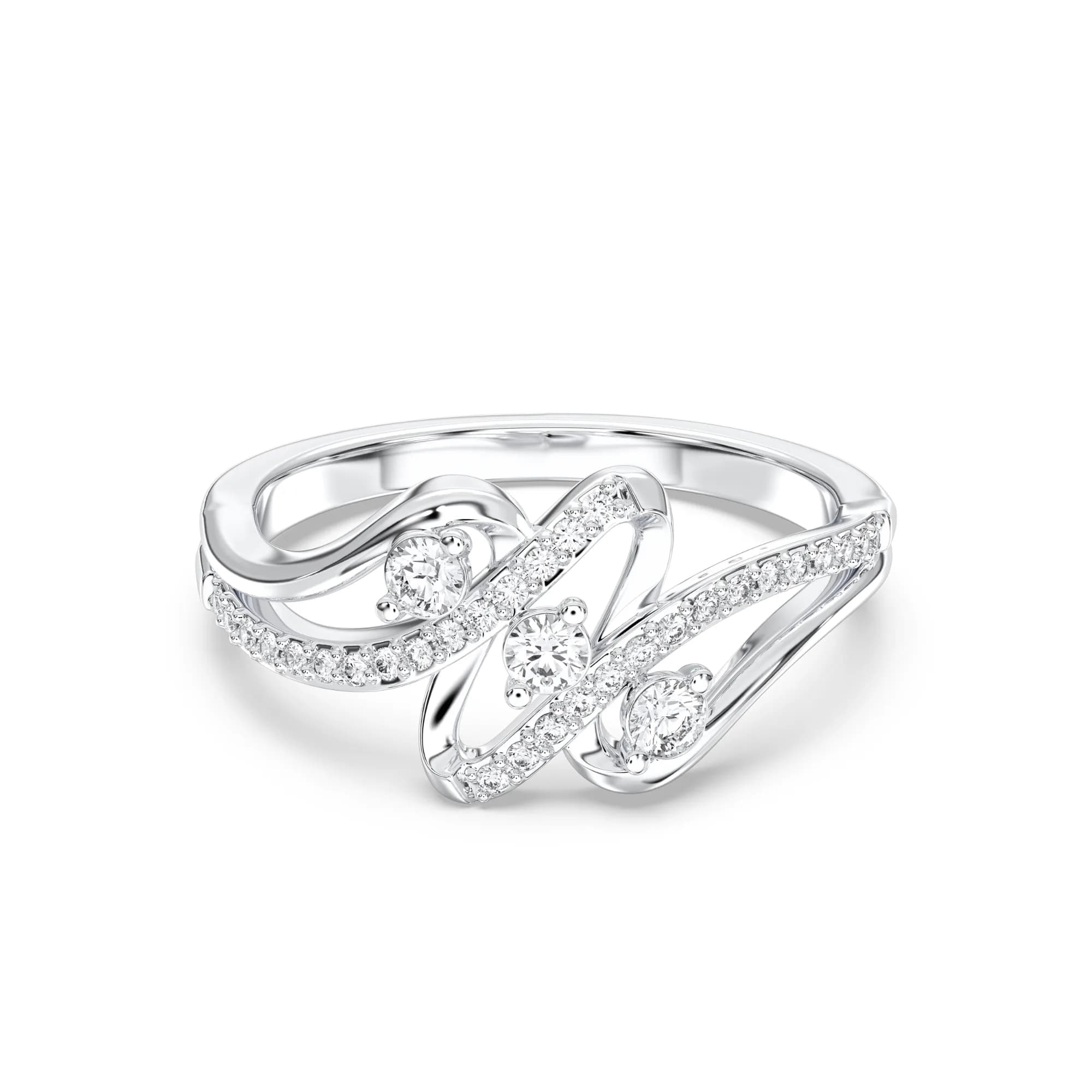 Elegant Interlocking Lab-Grown Diamond Engagement Ring alternate view