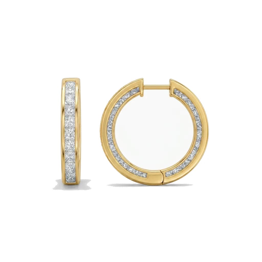 Marquise Cluster Diamond Hoops