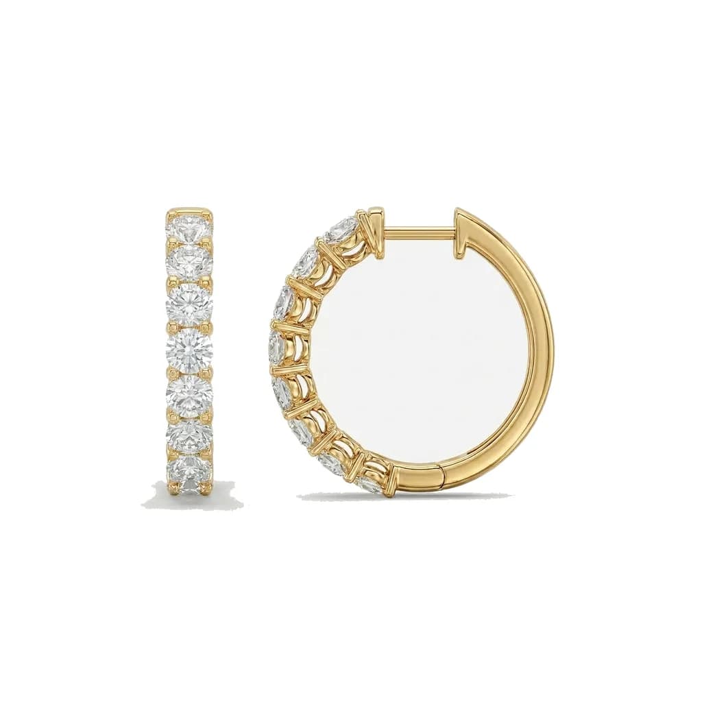 Front Facing Diamond Hoops
