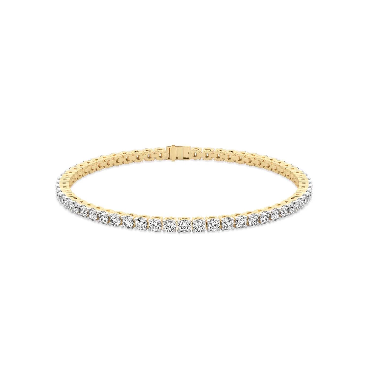 Round Brilliant Lab Diamond Tennis Bracelet