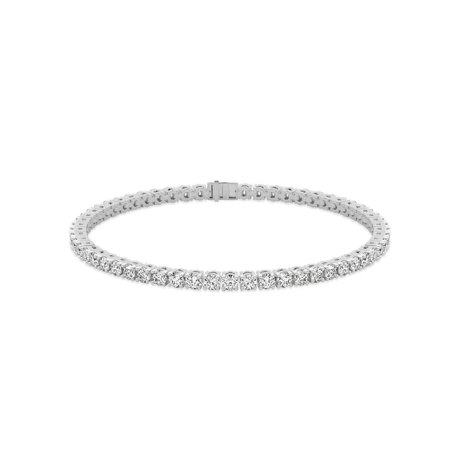 Round Brilliant Lab Diamond Tennis Bracelet alternate view