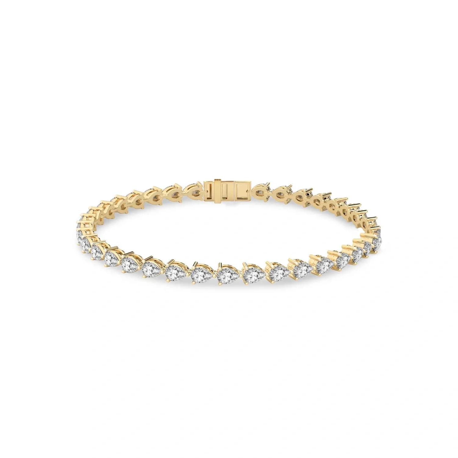 Pear Cut Cluster Link Tennis Bracelet