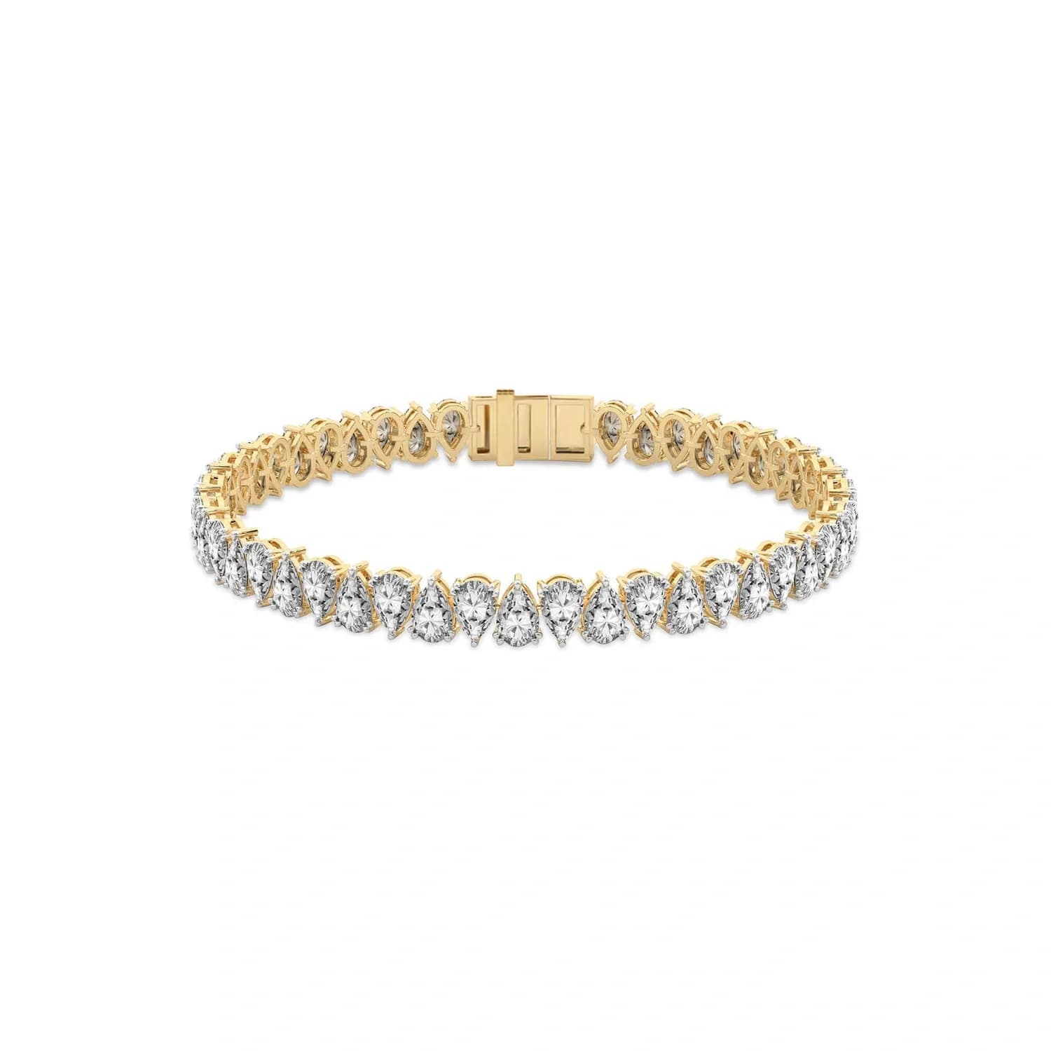 Pear Shape Teardrop Diamond Tennis Bracelet