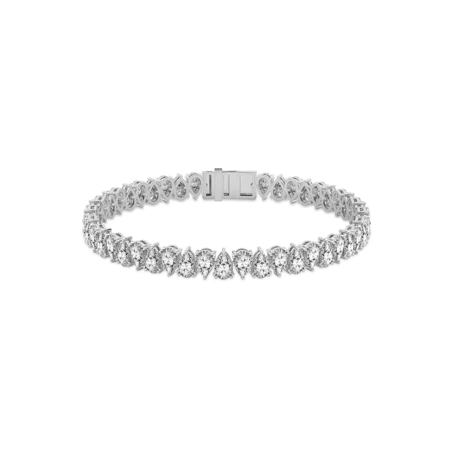 Pear Shape Teardrop Diamond Tennis Bracelet alternate view