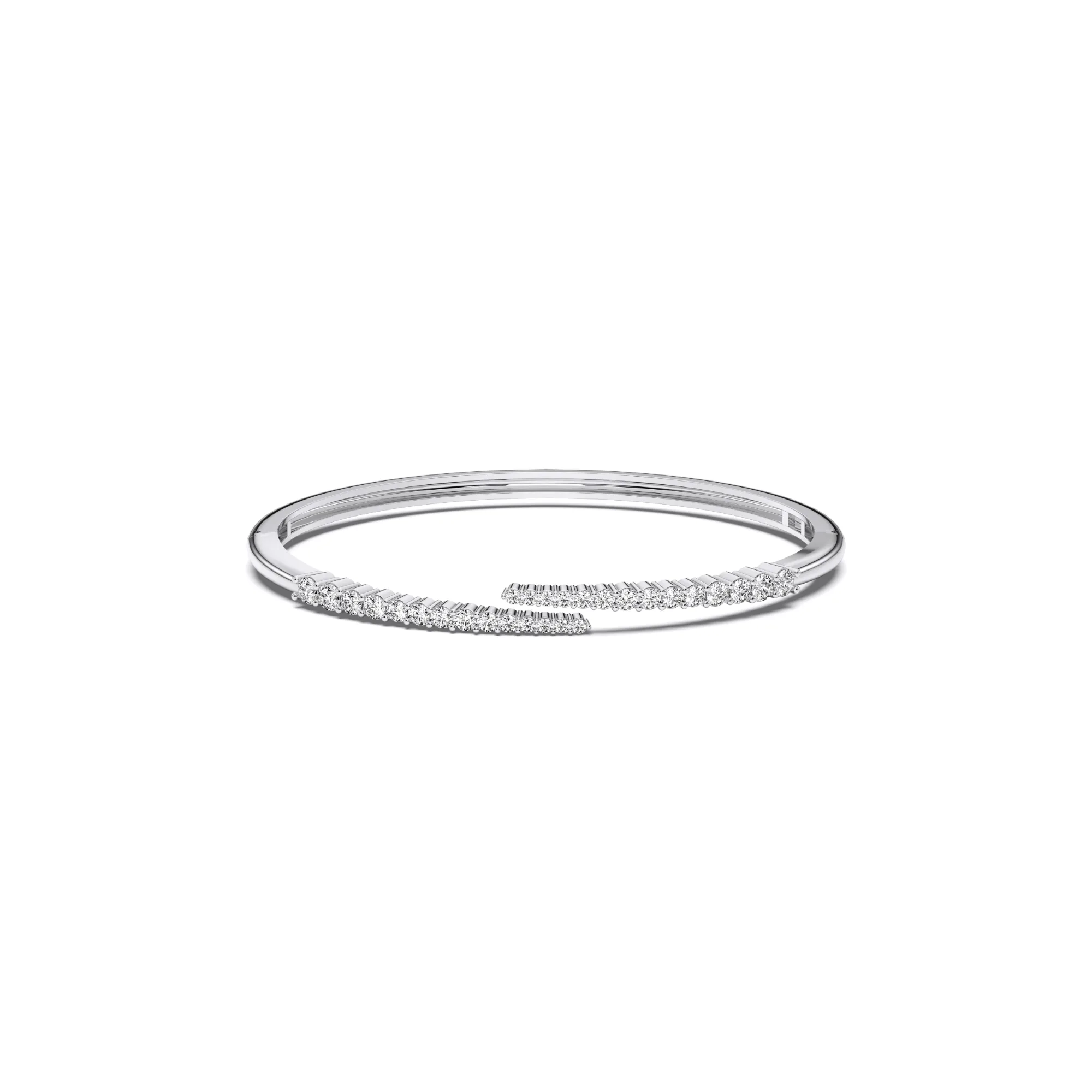 Parallel Pave Round Diamond Openable Wristlet alternate view