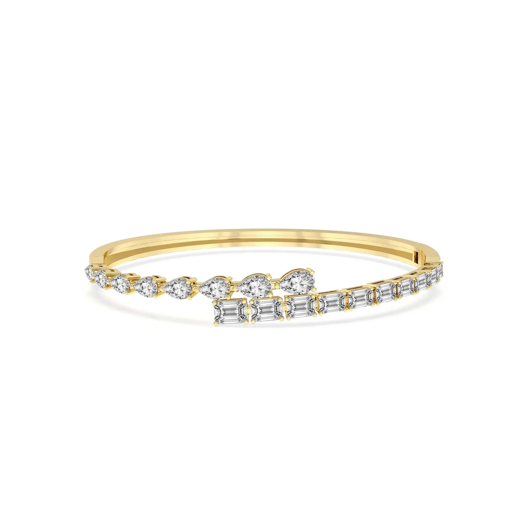 Interlocking Pear and Emerald Cut Luxury Fusion Wristwear