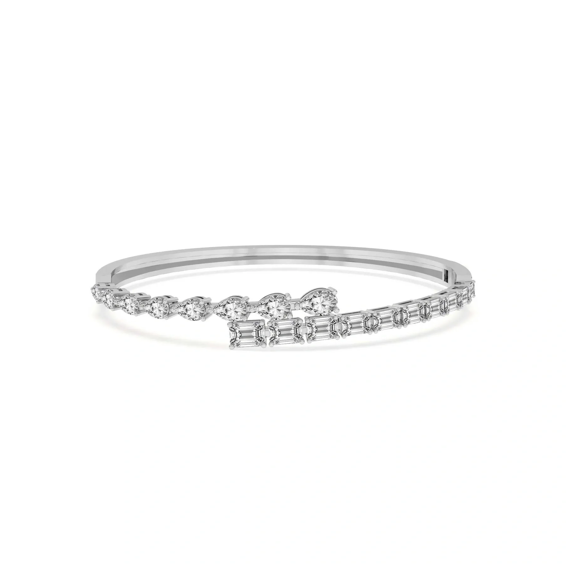 Interlocking Pear and Emerald Cut Luxury Fusion Wristwear alternate view