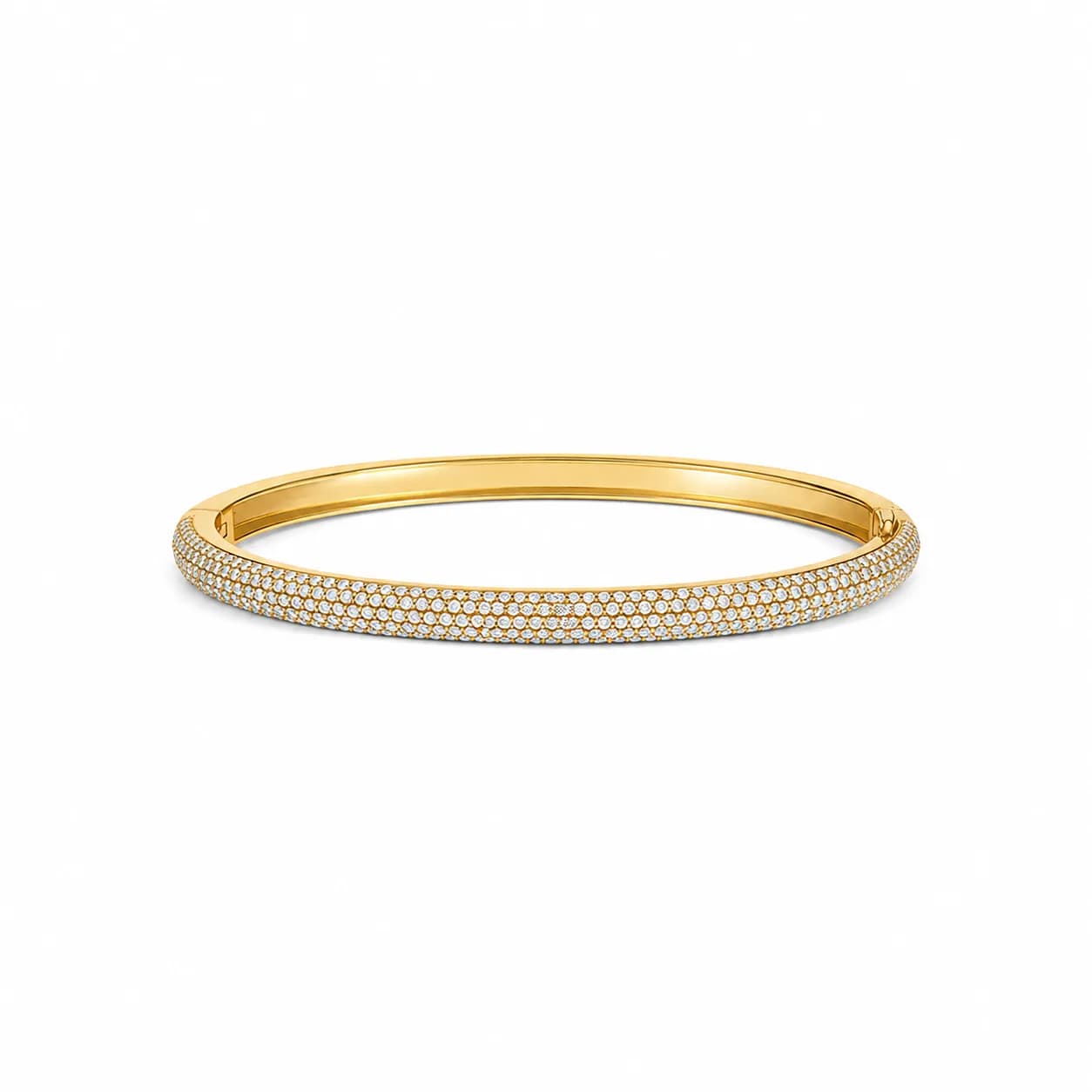 Multi-Row Micro-Pave Round Diamond Bangle