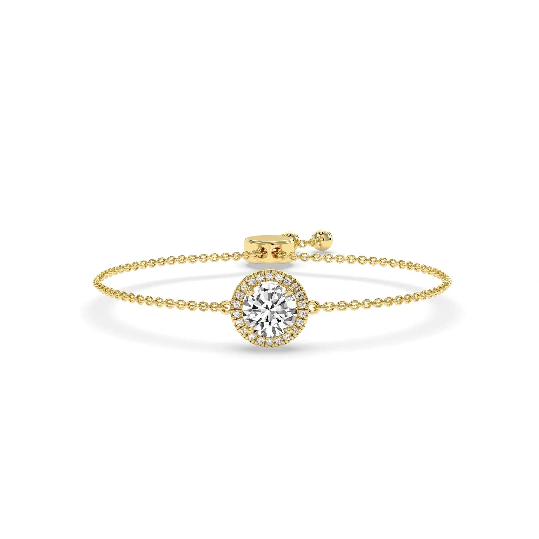 Round Brilliant Halo Fashion Wristlet