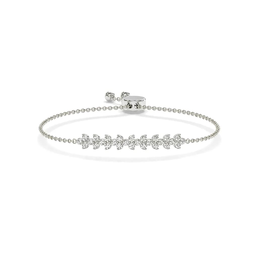Round Brilliant Cluster Chain Wristlet alternate view