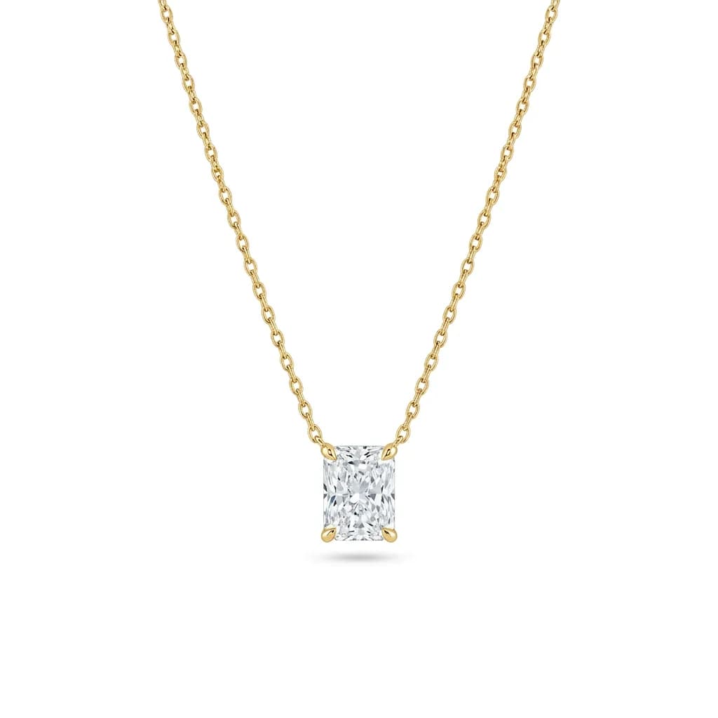 Radiant Cut Diamond Solitaire Pendant