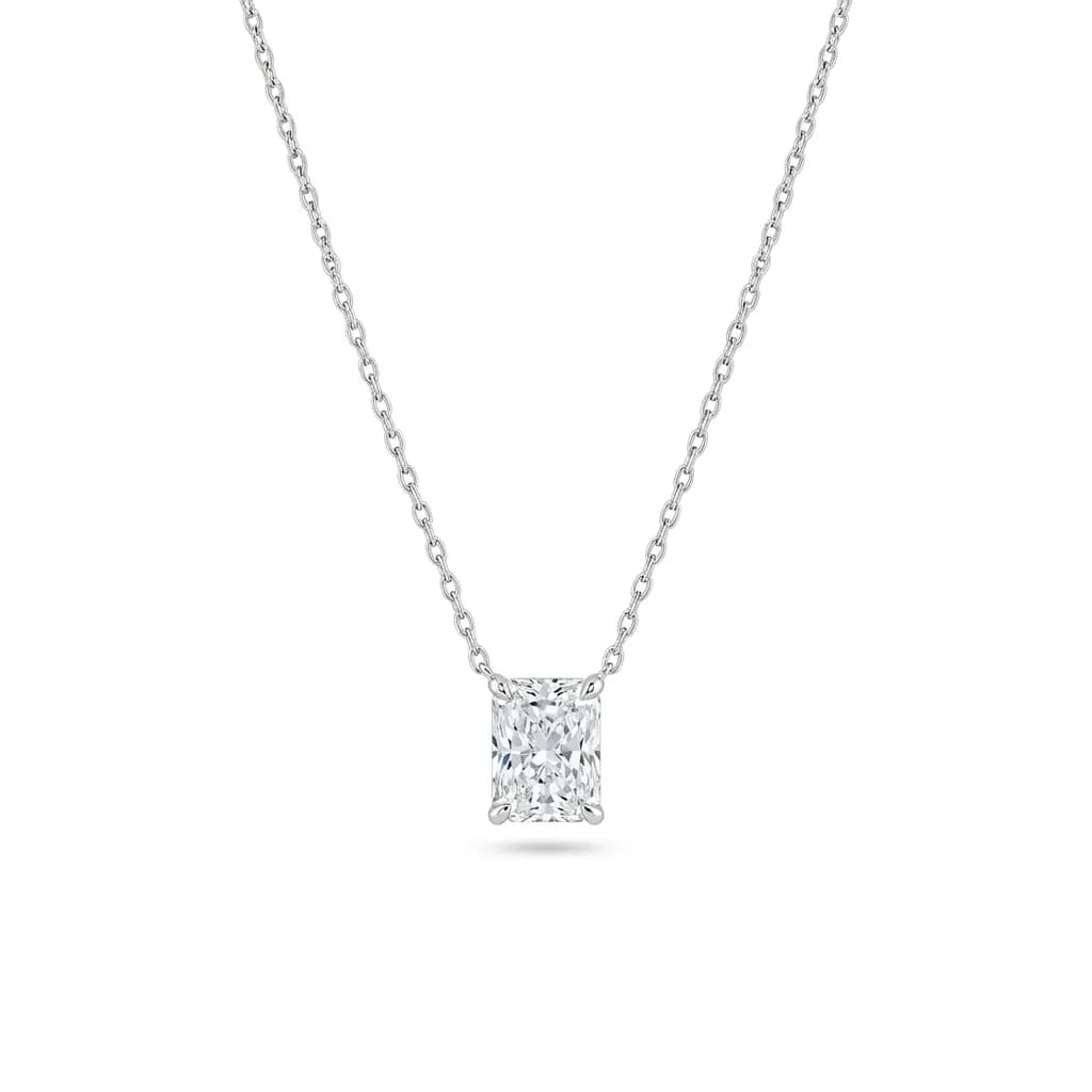 Radiant Cut Diamond Solitaire Pendant alternate view
