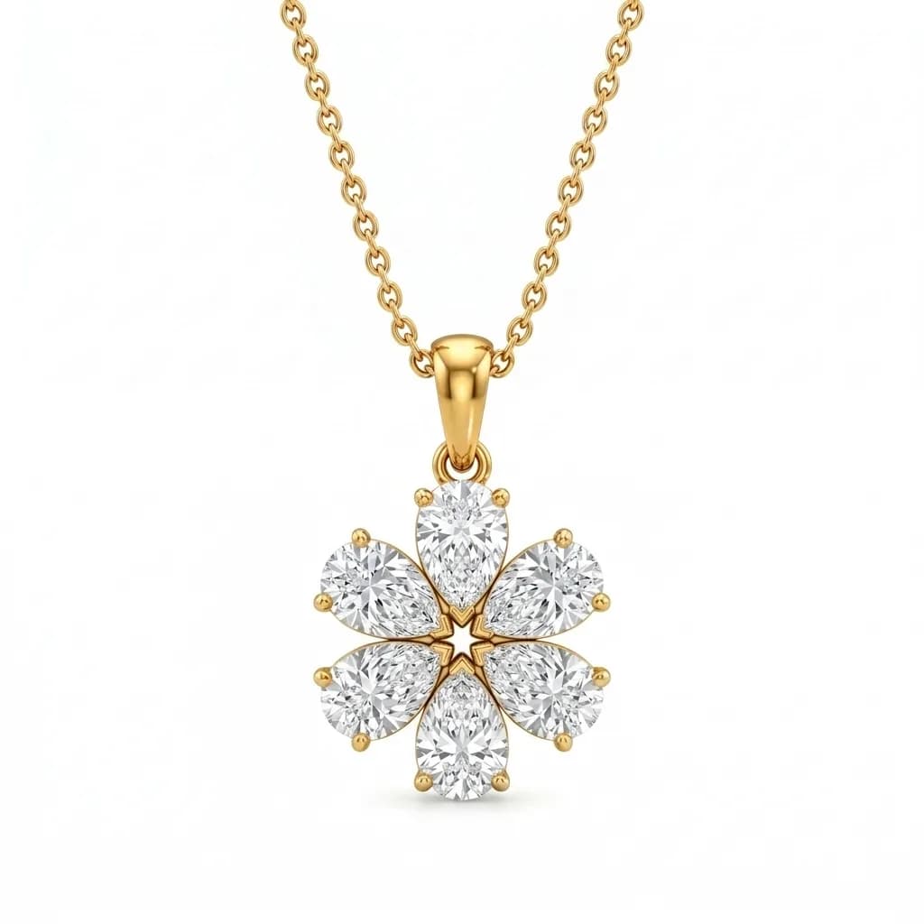 Six Petal Floral Diamond