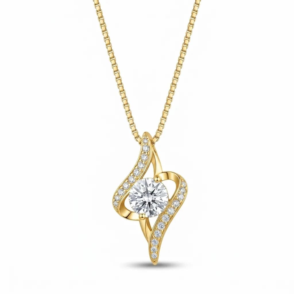 Twisted Infinity Diamond Pendant
