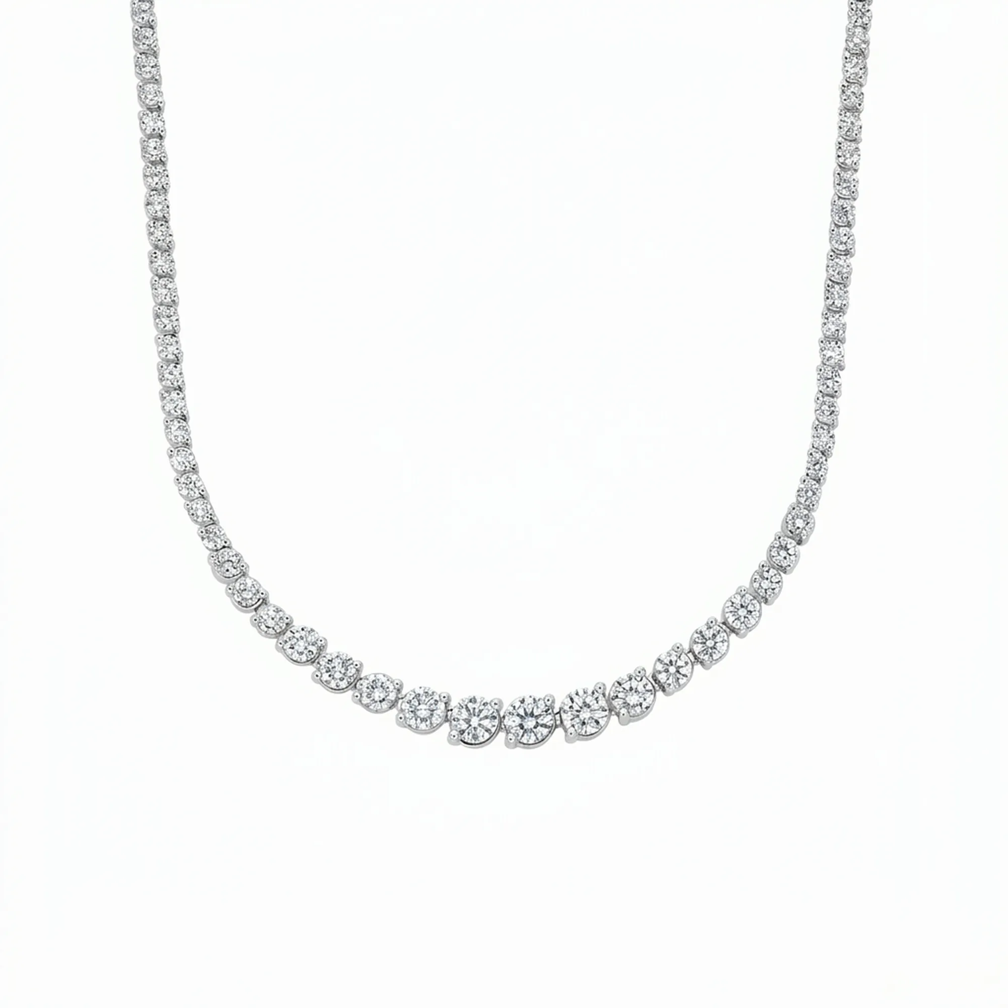 Fresh Twisted-Illusion Round Diamond Necklace alternate view