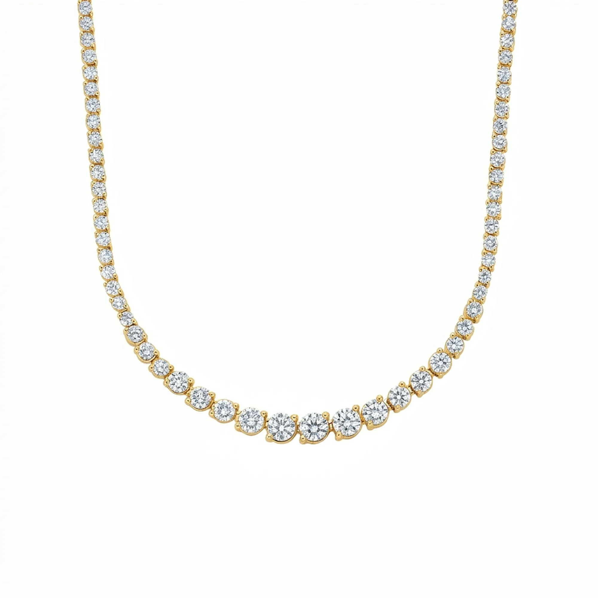 Fresh Twisted-Illusion Round Diamond Necklace