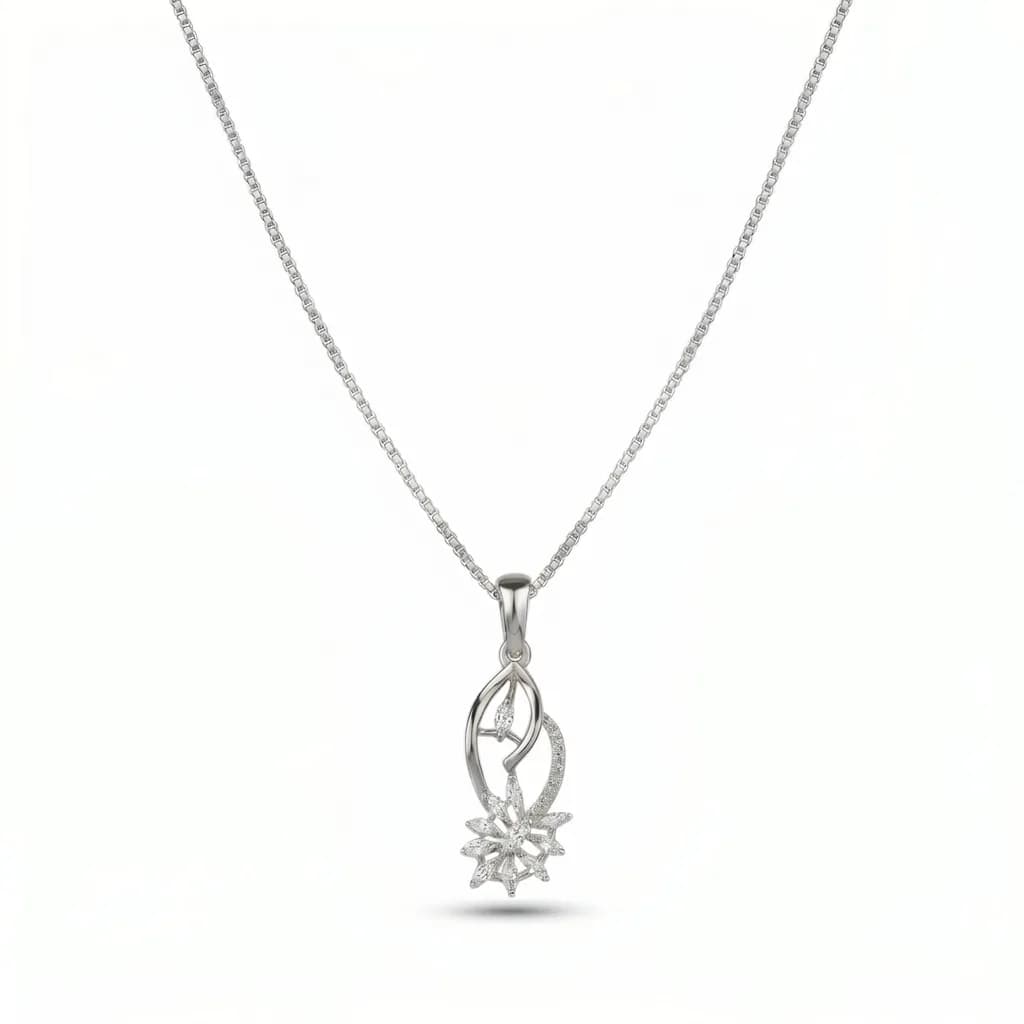 Swirl Dangle Diamond Pendant alternate view