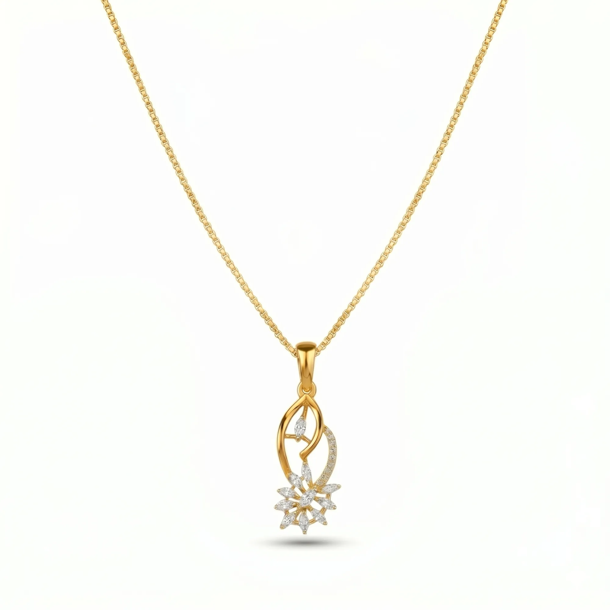 Marquise Floral Diamond Loop