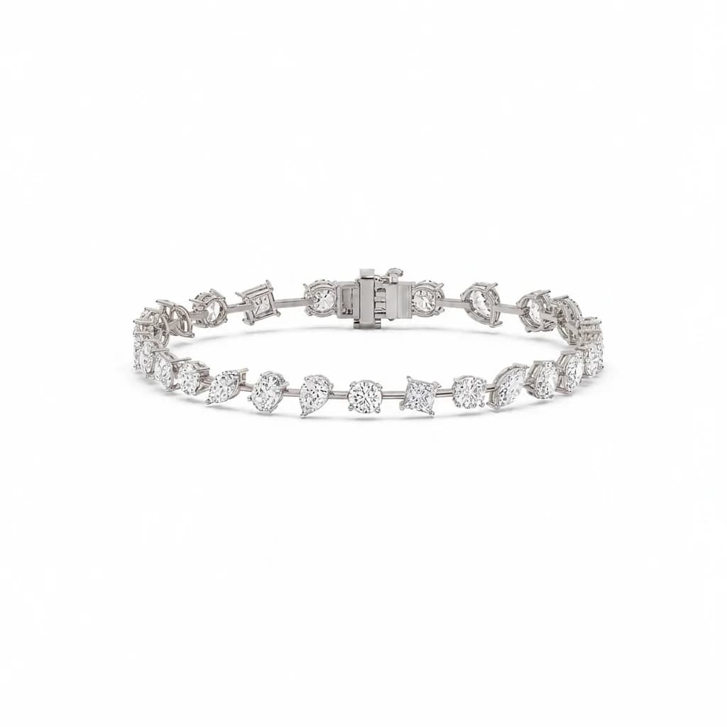 Eclectic Bridal Diamond Tennis alternate view
