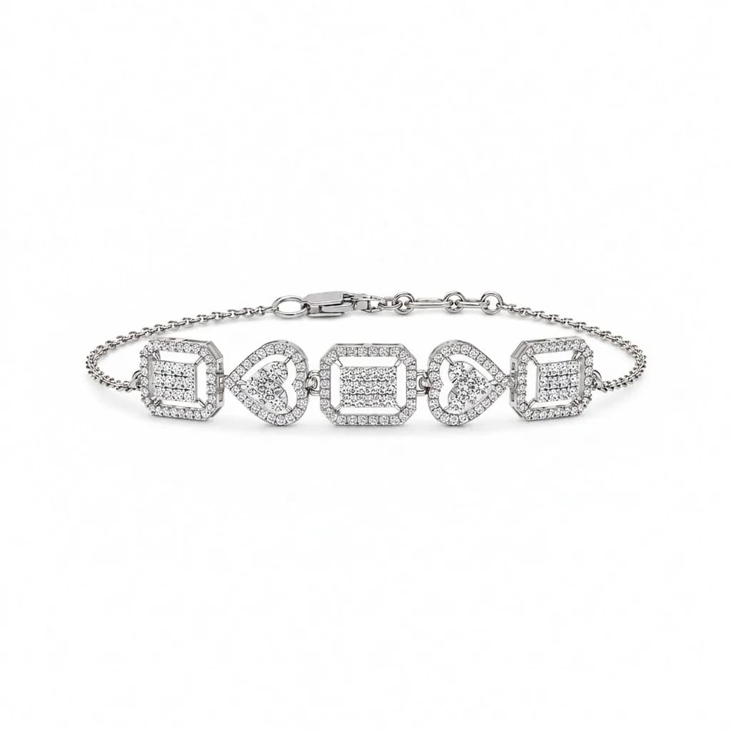 Heart Rectangle Diamond Halo alternate view