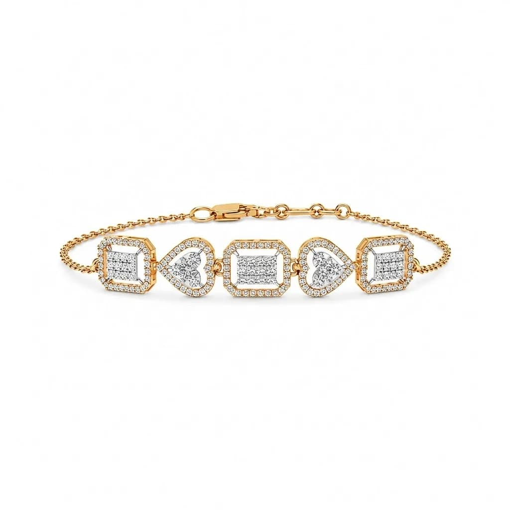 Heart Rectangle Diamond Halo