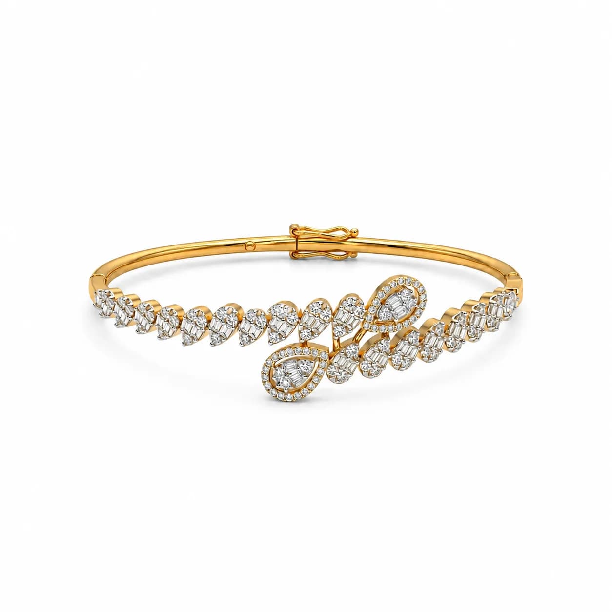 Elegant Cascading Diamond Bangle