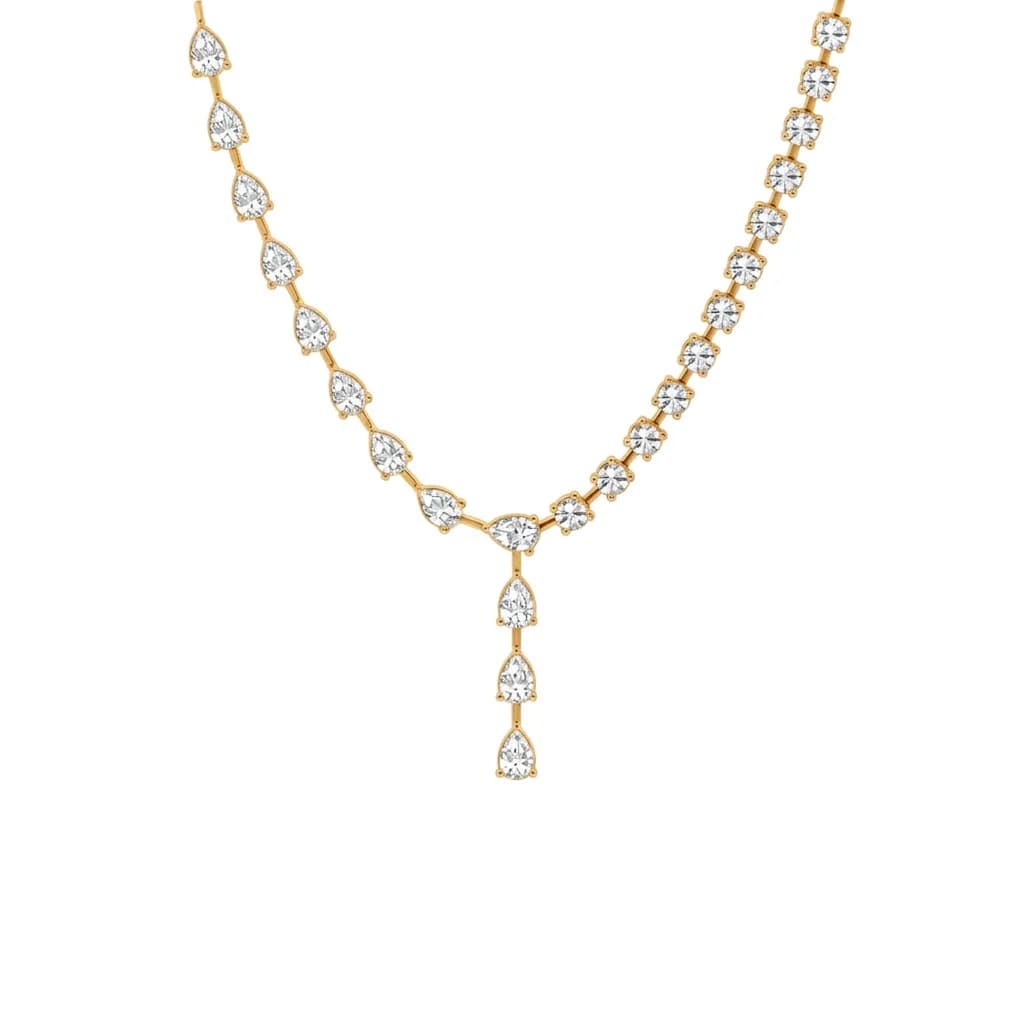 Elegant Pear Drop Y-Necklace