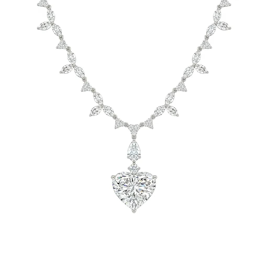 Marquise Vine Heart Drop Necklace alternate view